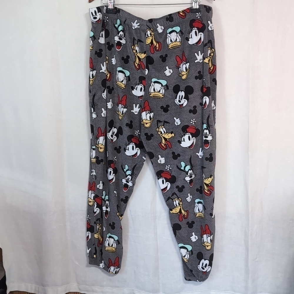 Disney Grey Mickey Mouse Donald Duck Plush Pajama Pant size Extra Large - Picture 6 of 6